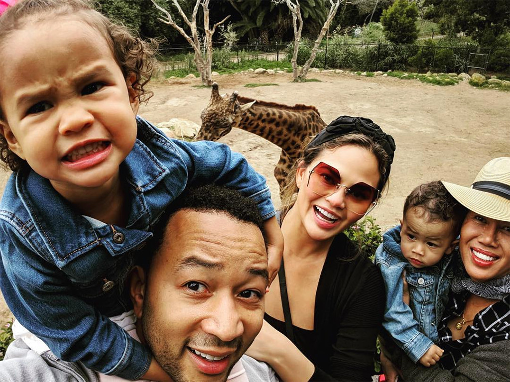 Chrissy Teigen Talks Controlled Chaos Of Raising 2 Kids Under 4 E Online